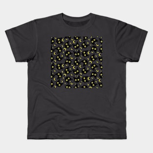 Black Cat and Yellow Moon Kids T-Shirt